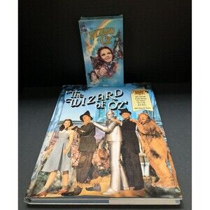 The Wizard of Oz Book 50th Anniversary‎ Edition 1991 Crescent Books & VHS Tape